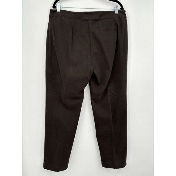 Eileen Fisher Trouser Soft Brushed Pant Brown Large - Picture 3 of 5